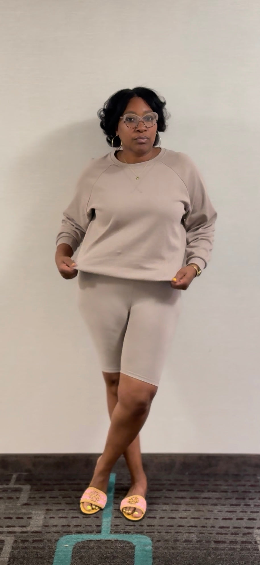 The Taupe Basic Short Set