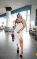 Leopard Lace Midi Dress