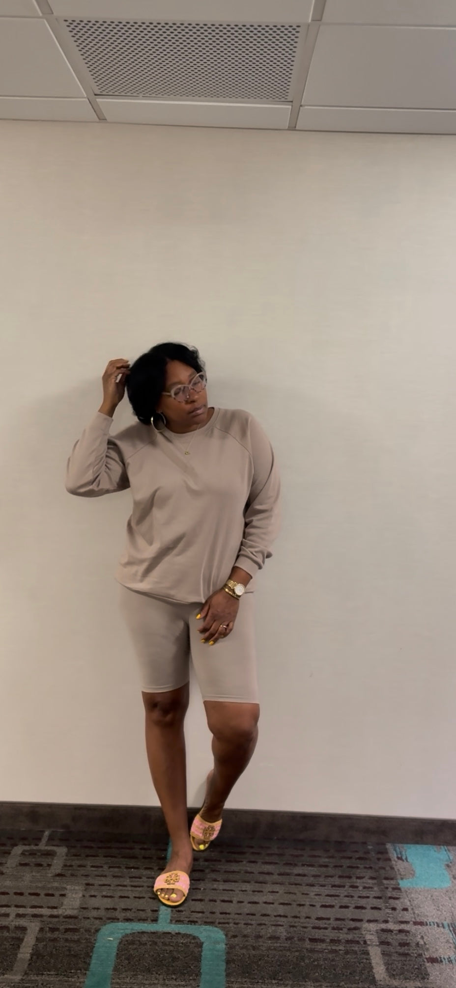 The Taupe Basic Short Set