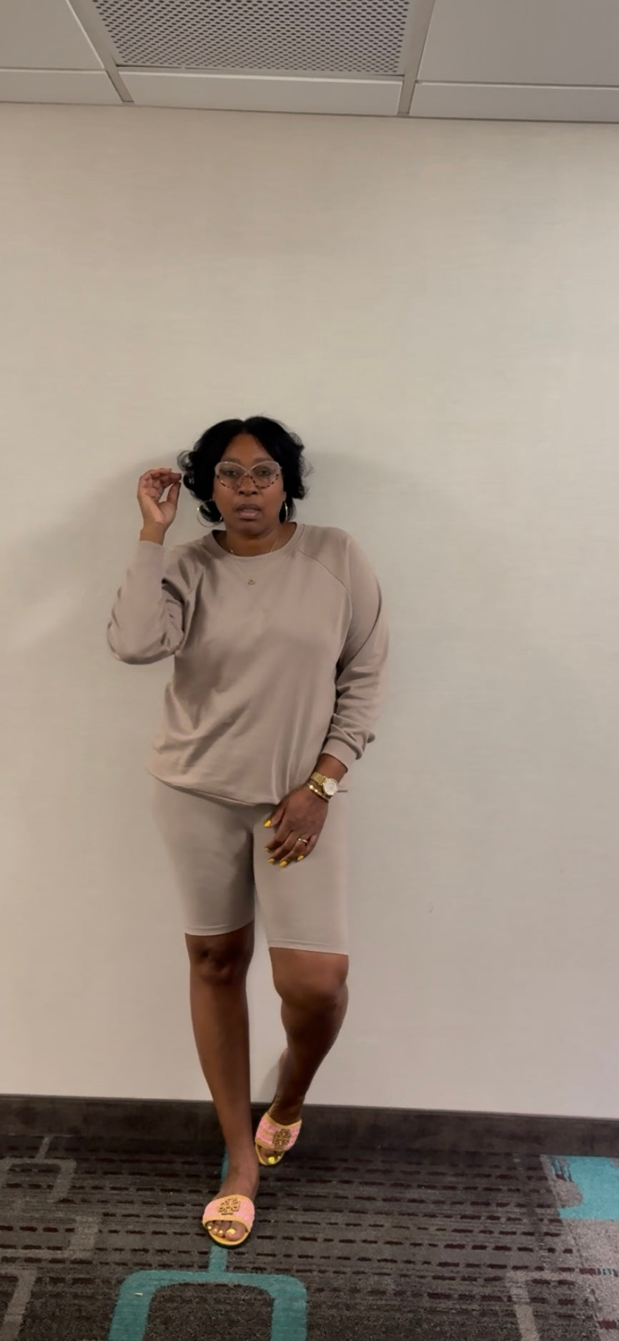 The Taupe Basic Short Set