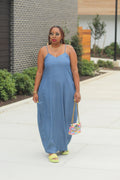 Savvy & Classy Denim Maxi Dress