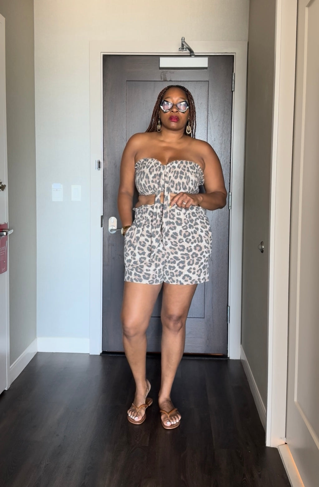 Leopard Casual Short Set